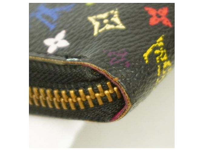 Louis Vuitton Monogram Multicolor Zippy Wallet Schwarz Rot - Ansicht 5