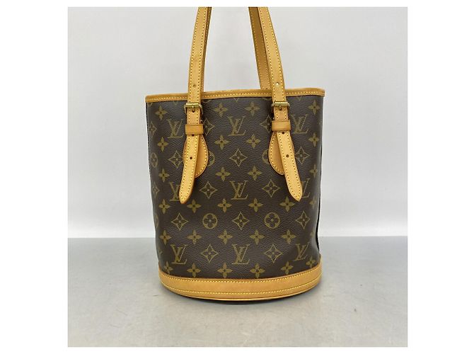 Borsa Tote Louis Vuitton Monogram Bucket PM Marrone - vista 12