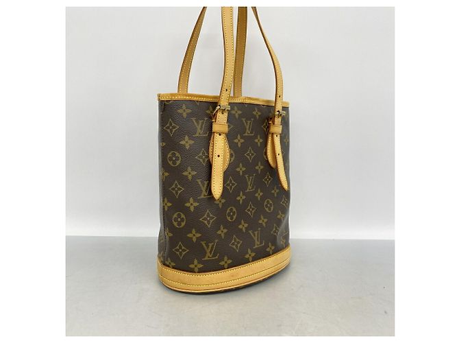 Borsa Tote Louis Vuitton Monogram Bucket PM Marrone - vista 2