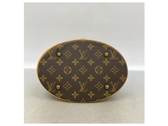 Borsa Tote Louis Vuitton Monogram Bucket PM Marrone - vista 3