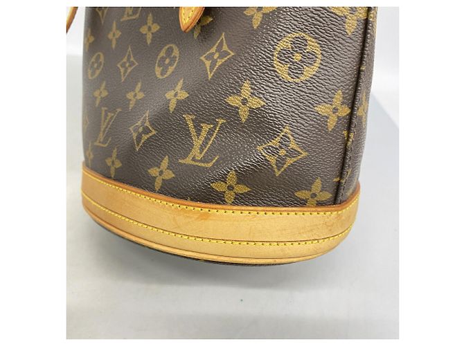 Borsa Tote Louis Vuitton Monogram Bucket PM Marrone - vista 7