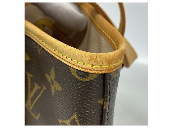 Borsa Tote Louis Vuitton Monogram Bucket PM Marrone - vista 8