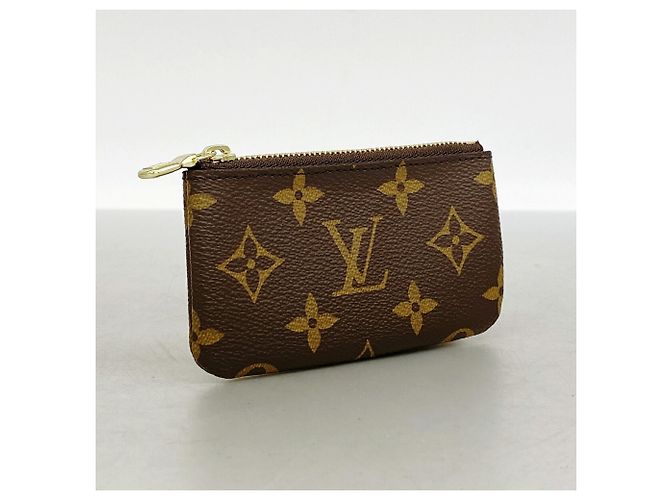 Louis Vuitton Monogram Pochette Clé Coin Case Marrone - vista 2
