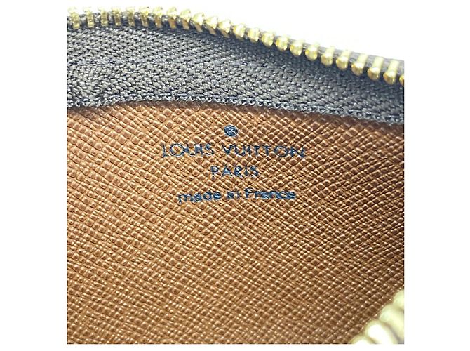Louis Vuitton Monogram Pochette Clé Coin Case Marrone - vista 4