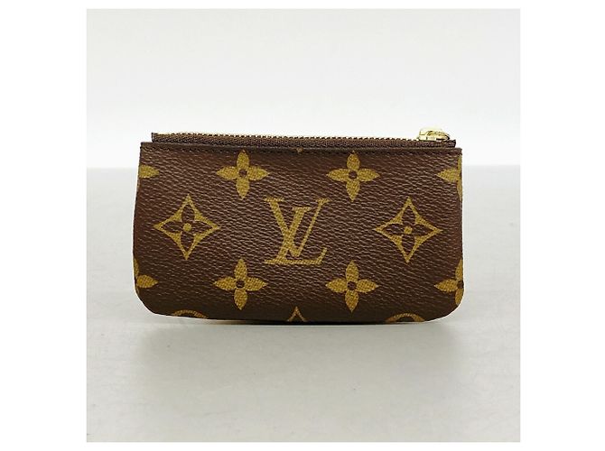 Louis Vuitton Monogram Pochette Clé Coin Case Marrone - vista 6