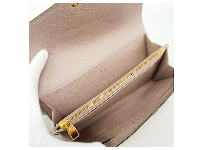 Louis Vuitton Monogram Empreinte Portefeuille Sarah Long Wallet Grigio - vista 3