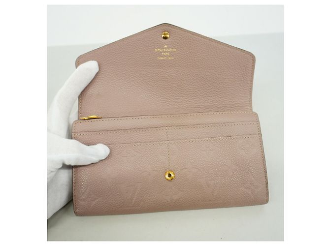 Louis Vuitton Monogram Empreinte Portefeuille Sarah Long Wallet Grigio - vista 7
