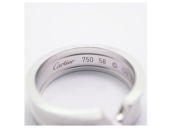 Cartier C2 Band Ring in 18K White Gold - view 4