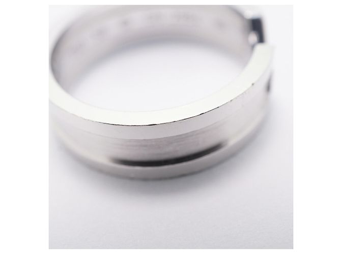 Cartier C2 Band Ring in 18K White Gold - view 8