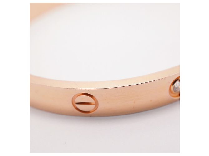Bracciale Cartier Love in oro rosa 18K con diamanti - vista 12