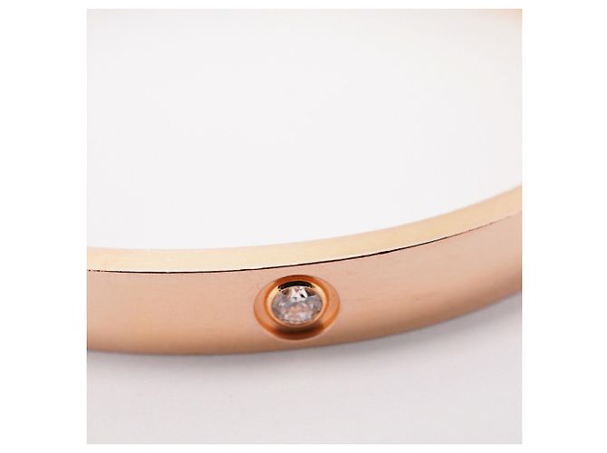 Bracciale Cartier Love in oro rosa 18K con diamanti - vista 13