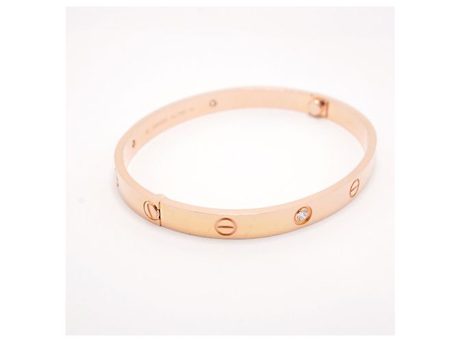 Bracciale Cartier Love in oro rosa 18K con diamanti - vista 2