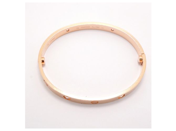 Bracciale Cartier Love in oro rosa 18K con diamanti - vista 3