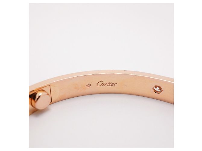 Bracciale Cartier Love in oro rosa 18K con diamanti - vista 5
