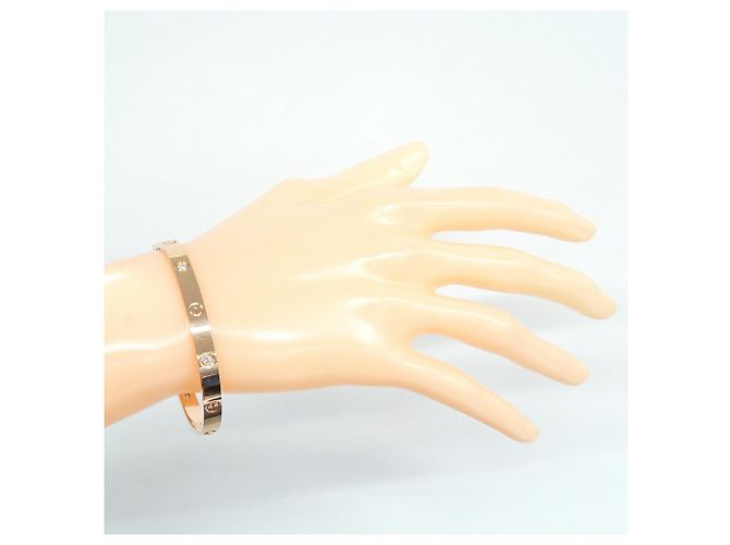 Bracciale Cartier Love in oro rosa 18K con diamanti - vista 8