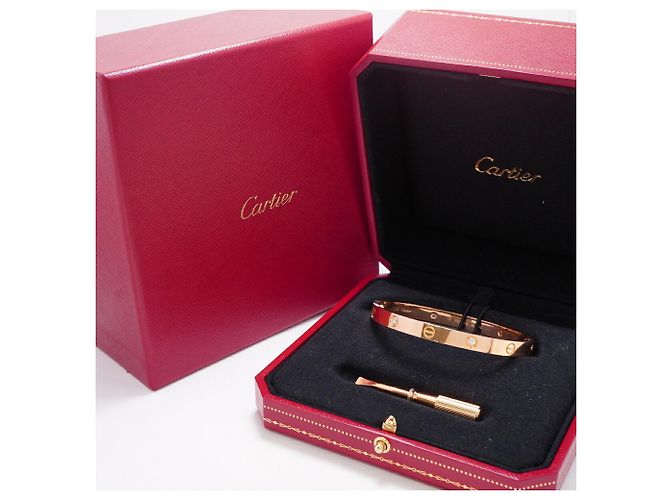 Bracciale Cartier Love in oro rosa 18K con diamanti - vista 9
