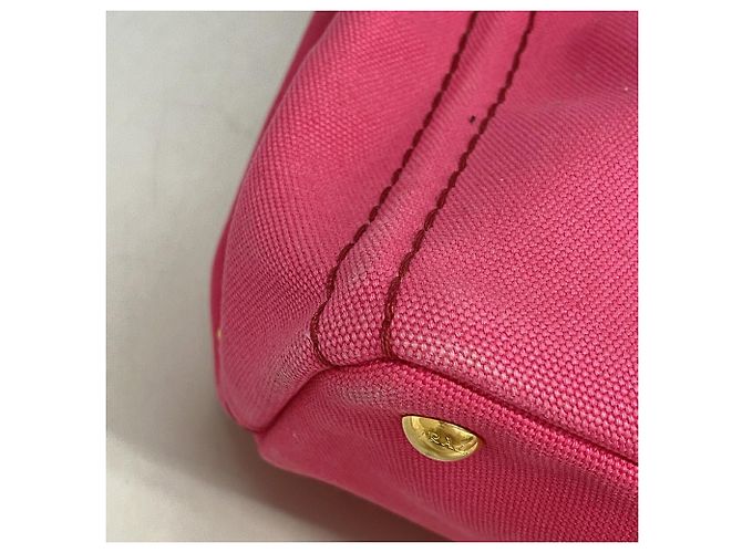 Borsa Tote Prada Canapa Canvas Rosa - vista 6