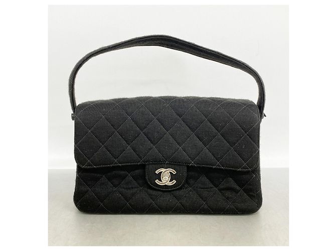 Chanel Matelassé Handtasche aus doppelseitiger Baumwolle Schwarz - Ansicht 10