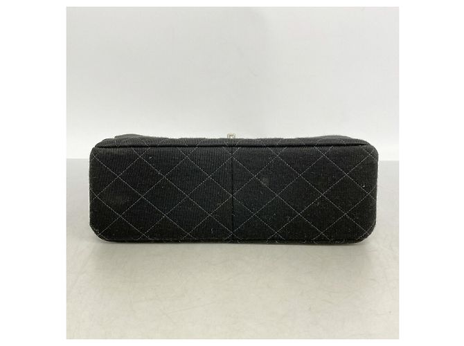 Chanel Matelassé Handtasche aus doppelseitiger Baumwolle Schwarz - Ansicht 3