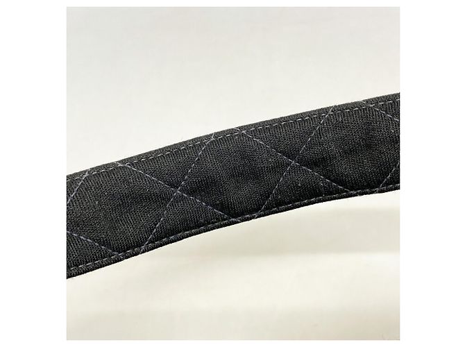 Chanel Matelassé Handtasche aus doppelseitiger Baumwolle Schwarz - Ansicht 8