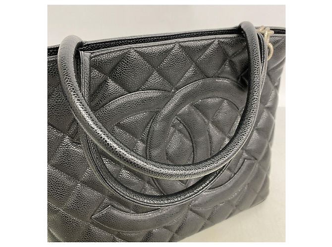Bolso Tote Chanel de piel de becerro granulada negra Negro - vista 10