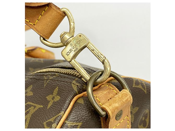Louis Vuitton Boston Monogram Keepall Bandoulière 55 Marrone - vista 12