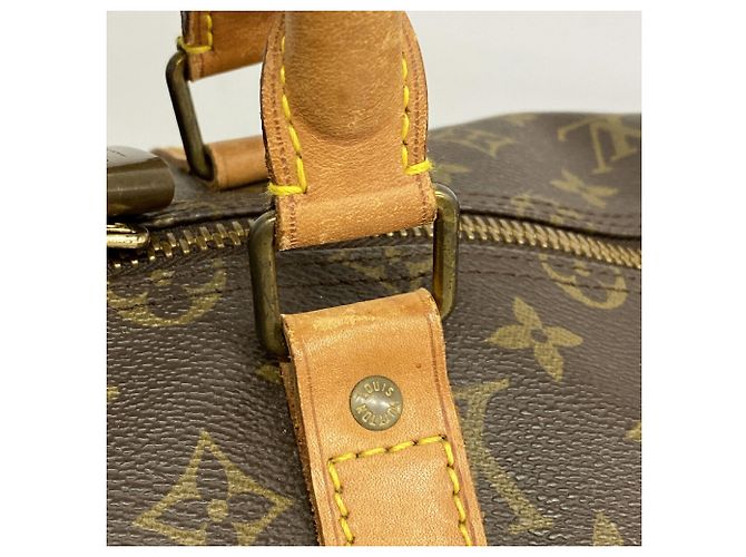 Louis Vuitton Boston Monogram Keepall Bandoulière 55 Marrone - vista 13