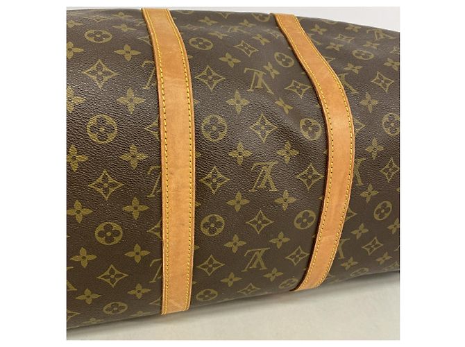 Louis Vuitton Boston Monogram Keepall Bandoulière 55 Marrone - vista 15