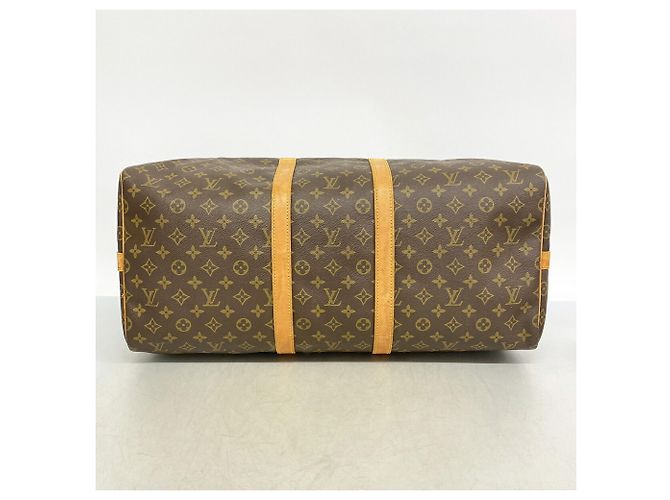 Louis Vuitton Boston Monogram Keepall Bandoulière 55 Marrone - vista 3