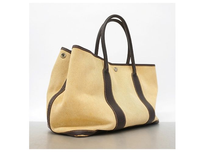 Hermès Borsa Tote Hermes Garden PM Marrone Beige - vista 2