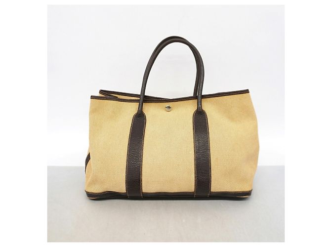 Hermès Borsa Tote Hermes Garden PM Marrone Beige - vista 9