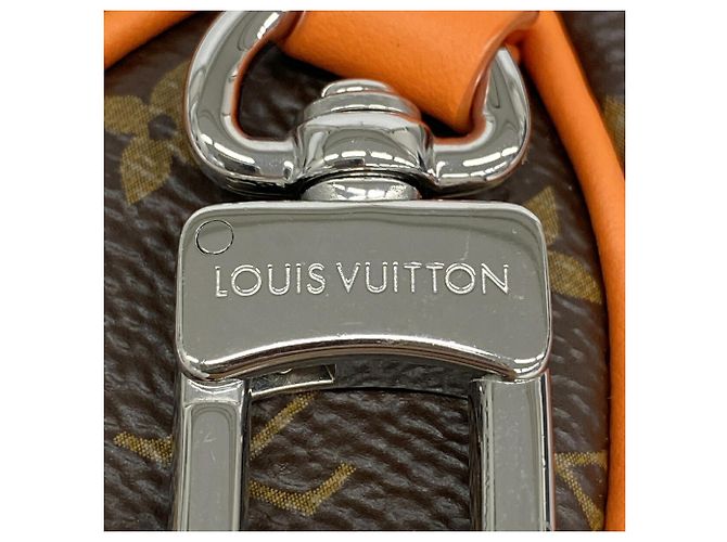Portachiavi Mini Keepall Monogram Louis Vuitton Marrone Arancione - vista 5