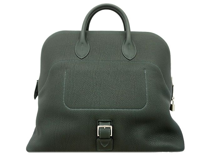 Hermès Borsa Hermes Bolide Ados Togo Verde - vista 8
