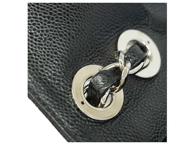 Chanel Black Grained Calfskin Shoulder Bag - view 10