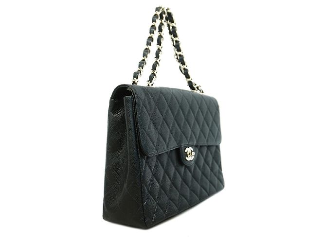 Chanel Black Grained Calfskin Shoulder Bag - view 2