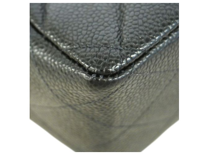 Chanel Black Grained Calfskin Shoulder Bag - view 7