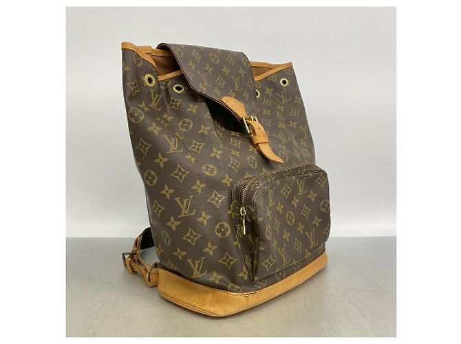 Borsa a tracolla Louis Vuitton Monogram Montsouris GM Marrone - vista 2
