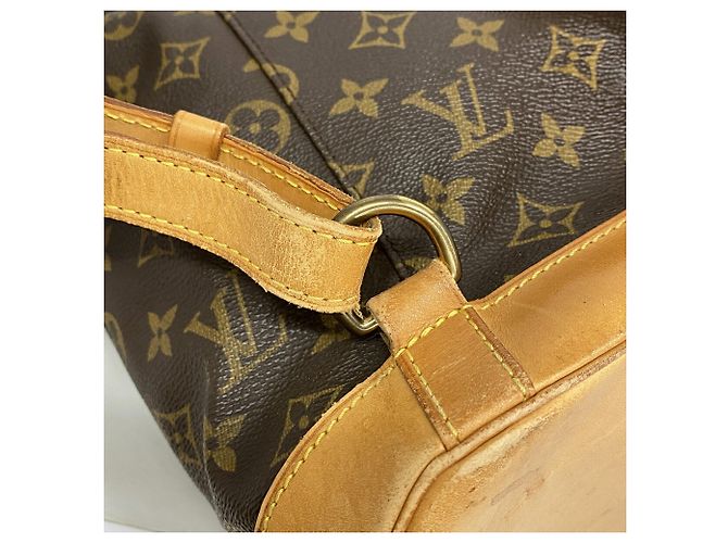Borsa a tracolla Louis Vuitton Monogram Montsouris GM Marrone - vista 9