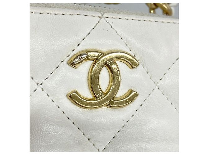 Bolso de hombro Chanel Matelassé con cadena Blanco - vista 11