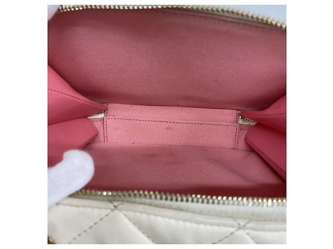 Bolso de hombro Chanel Matelassé con cadena Blanco - vista 12