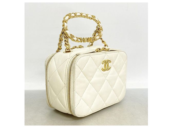 Bolso de hombro Chanel Matelassé con cadena Blanco - vista 2