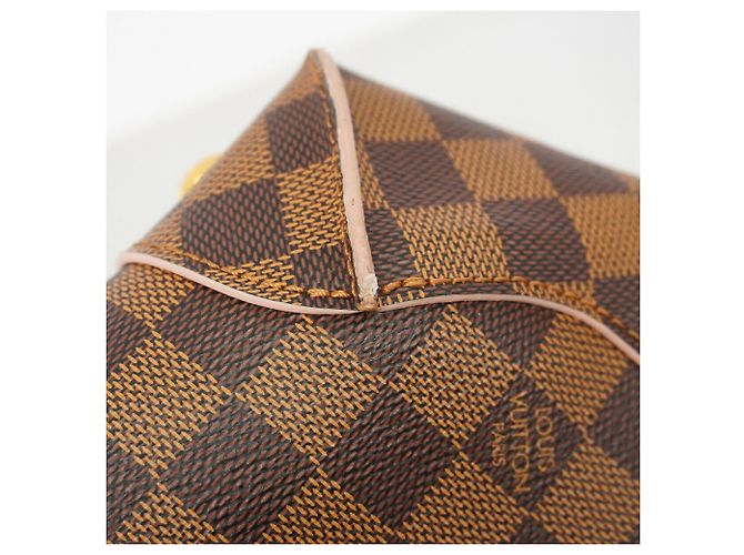 Borsa Louis Vuitton Damier Caissa Tote PM Rosa Damier ebene - vista 10