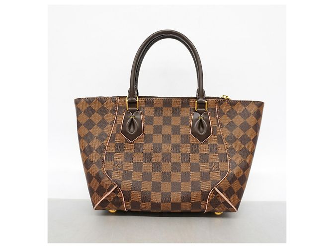Borsa Louis Vuitton Damier Caissa Tote PM Rosa Damier ebene - vista 11