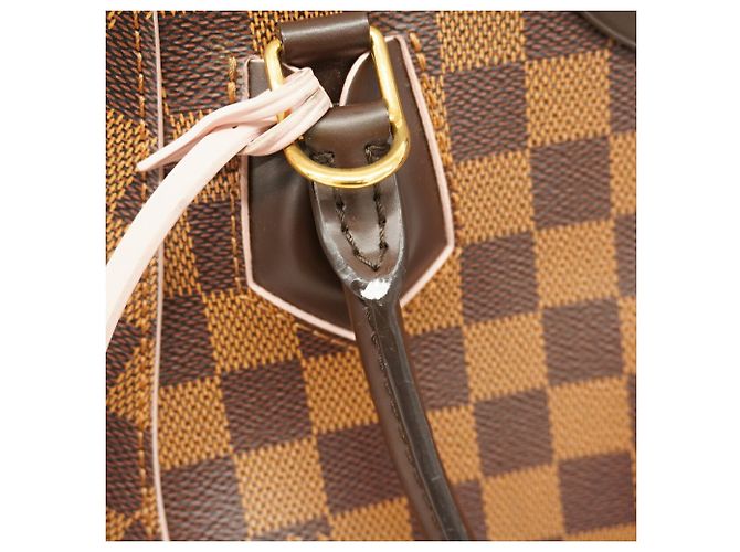 Borsa Louis Vuitton Damier Caissa Tote PM Rosa Damier ebene - vista 9