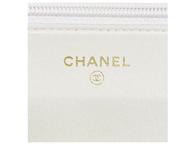 Portafoglio a spalla con catena Chanel in pelle d'agnello beige - vista 5