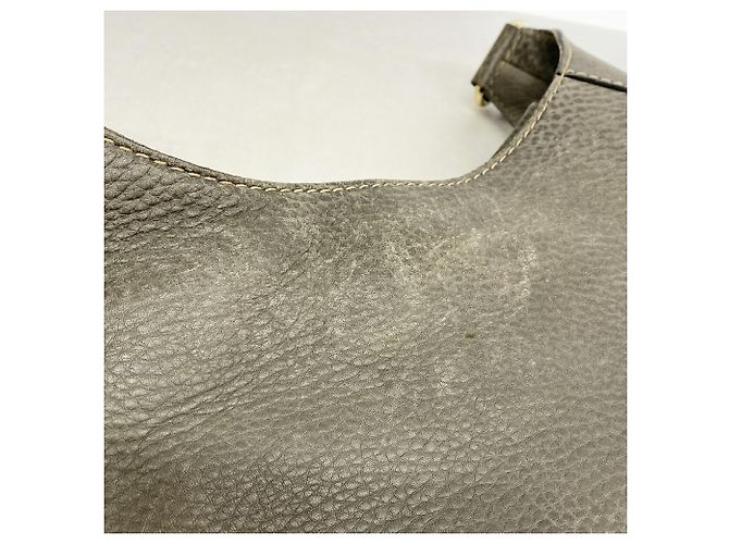 Bolsa de ombro Gucci em couro cinza - vista 7
