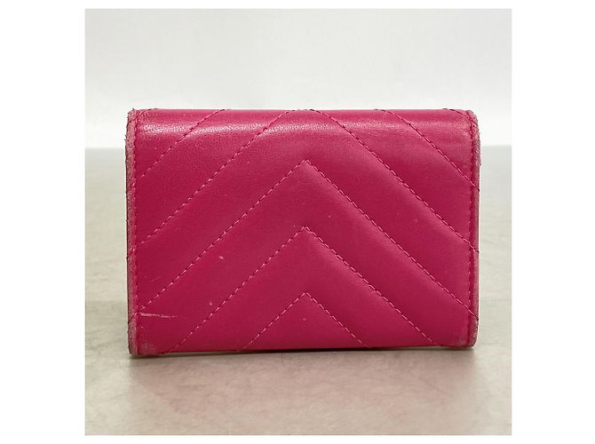 Tarjetero Chanel de piel de cordero rosa - vista 9