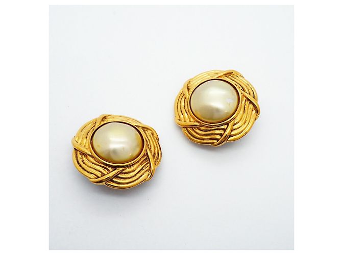 Orecchini a clip Chanel placcati oro D'oro - vista 2
