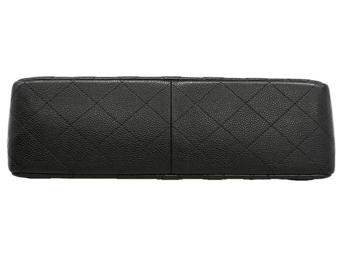 Borsa a tracolla Chanel in vitello grana nera Nero - vista 3