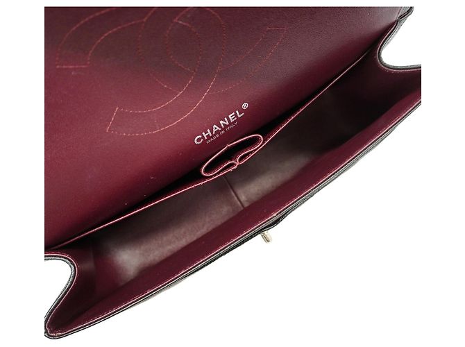 Borsa a tracolla Chanel in vitello grana nera Nero - vista 4